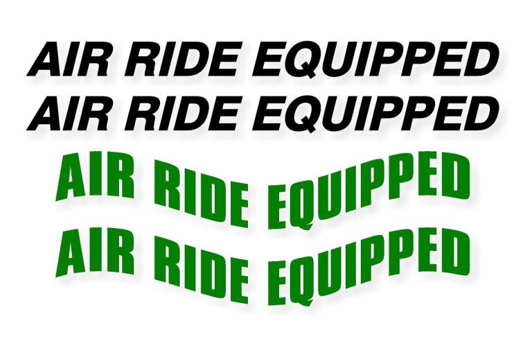 Air Ride Equipped Trailer Decals, Labels, Signs
