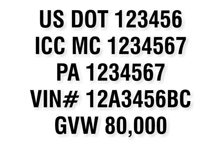 US DOT, ICC MC, Licensure, GVW, and other types of Compliance Identity Numbers